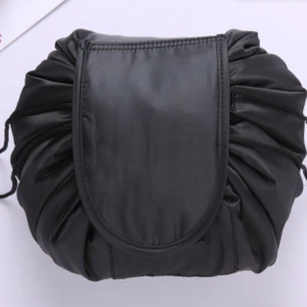 Drawstring Makeup Bag – Travel Cosmetic Organizer - Includes Spa Headband - Picture 5 of 6